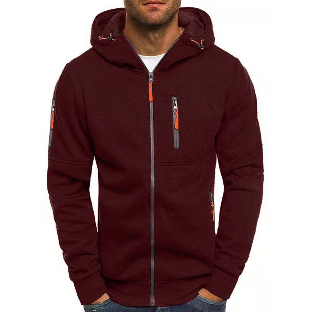 Heren Hoodie met Rits en Comfortabele Pasvorm 7