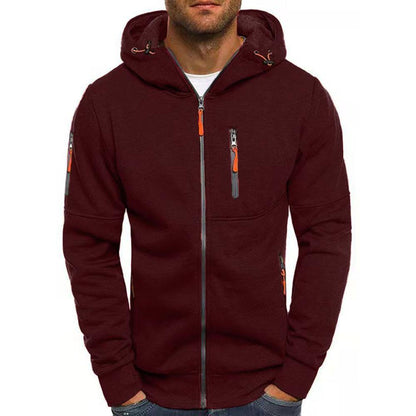 Heren Hoodie met Rits en Comfortabele Pasvorm 7