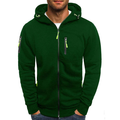 Heren Hoodie met Rits en Comfortabele Pasvorm 8