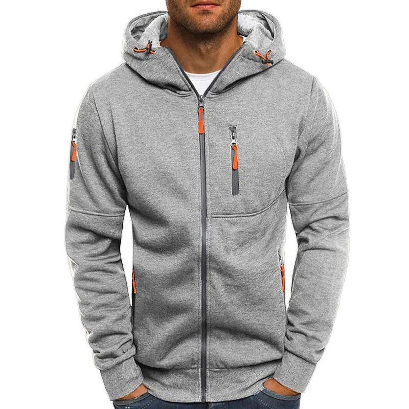 Heren Hoodie met Rits en Comfortabele Pasvorm 9
