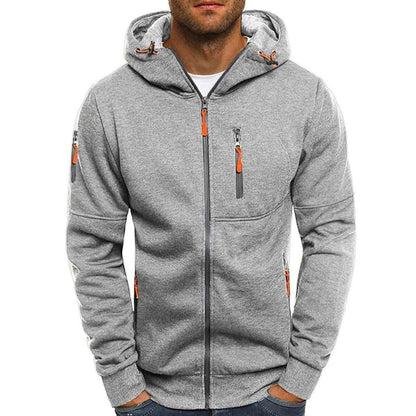 Heren Hoodie met Rits en Comfortabele Pasvorm 9