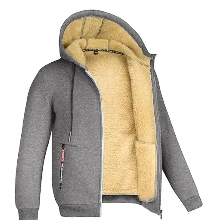 Heren Hoodie met Rits en Fleece voor Comfort en Warmte 11