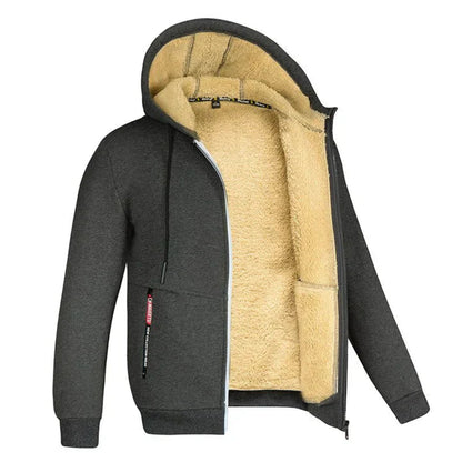 Heren Hoodie met Rits en Fleece voor Comfort en Warmte 12
