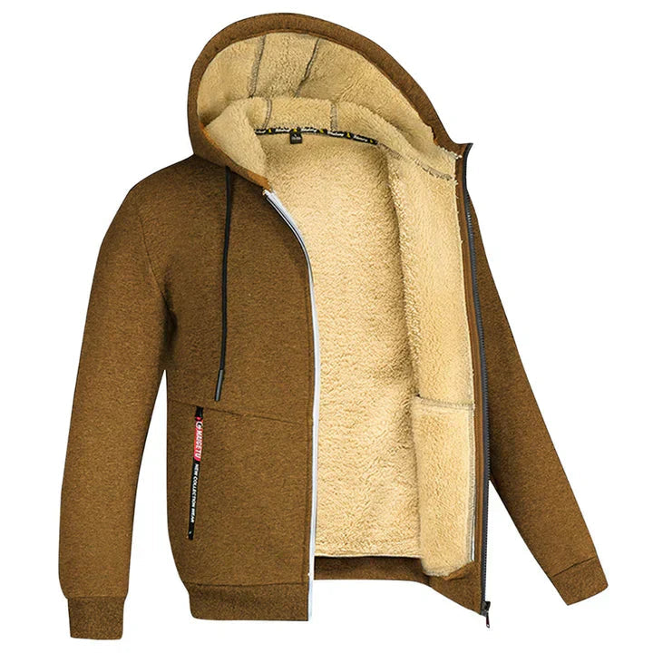 Heren Hoodie met Rits en Fleece voor Comfort en Warmte 13