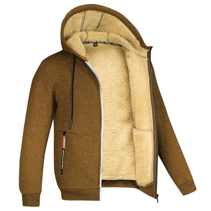 Heren Hoodie met Rits en Fleece voor Comfort en Warmte 13