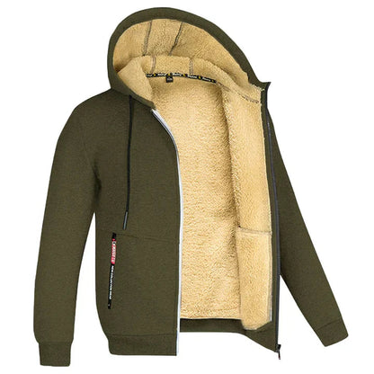 Heren Hoodie met Rits en Fleece voor Comfort en Warmte 14