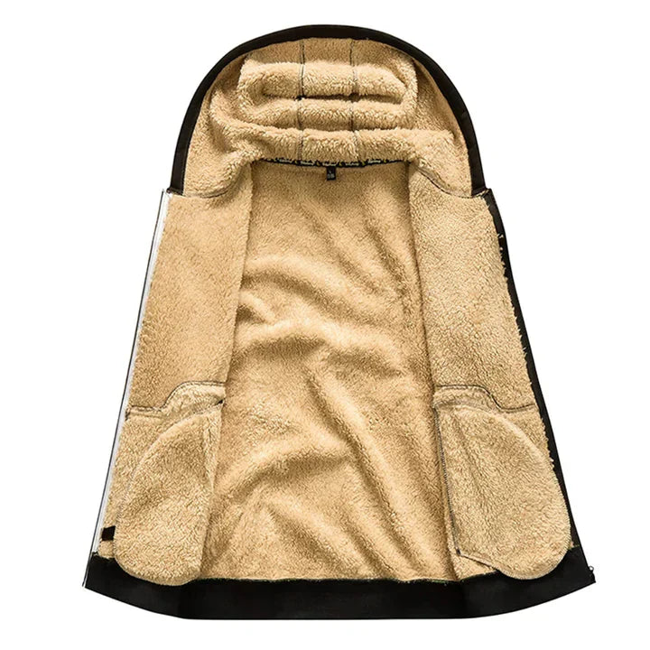 Heren Hoodie met Rits en Fleece voor Comfort en Warmte 5