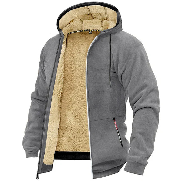 Heren Hoodie met Rits en Fleece voor Comfort en Warmte 7