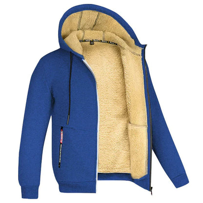 Heren Hoodie met Rits en Fleece voor Comfort en Warmte 9