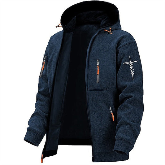 Heren Hoodie met Ritssluiting en Praktische Zakken 0