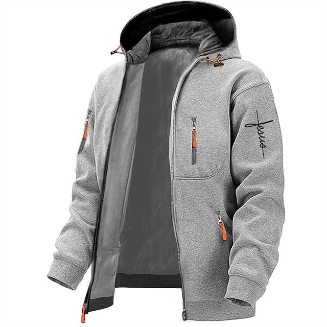 Heren Hoodie met Ritssluiting en Praktische Zakken 2