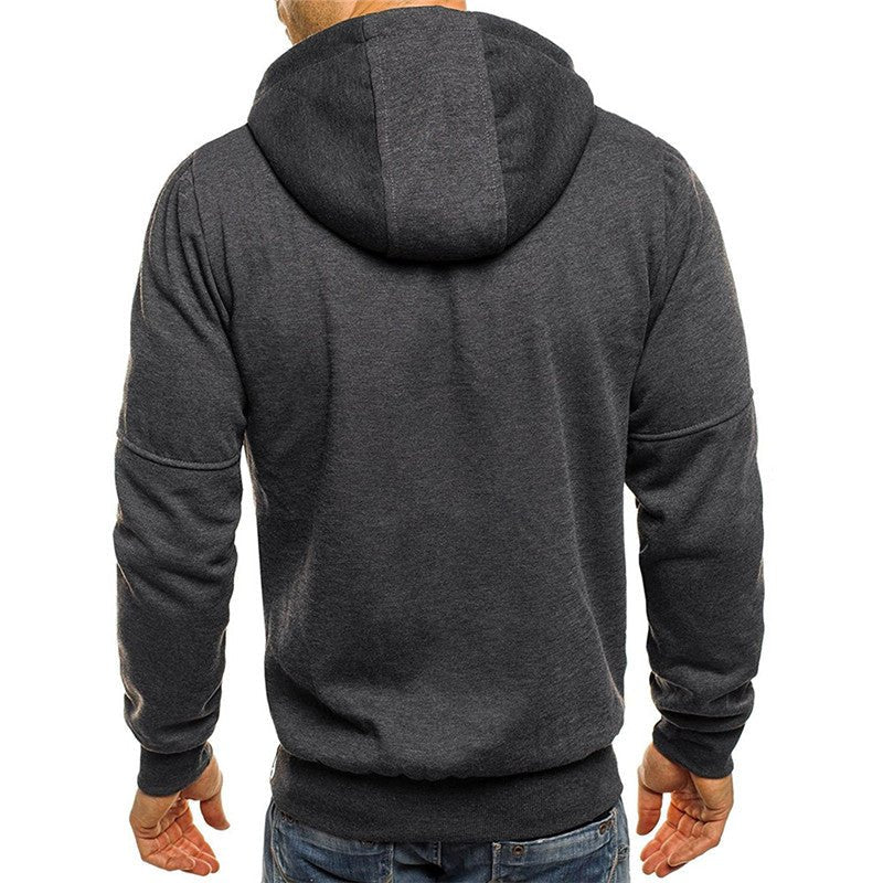 Heren Hoodie met Verstelbare Capuchon en Volledige Rits 7