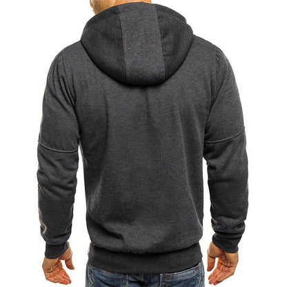 Heren Hoodie met Verstelbare Capuchon en Volledige Rits 7