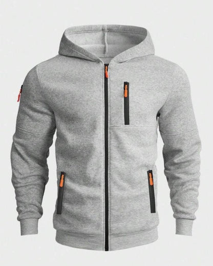 Heren Hoodie met Verstelbare Capuchon en Volledige Rits 8