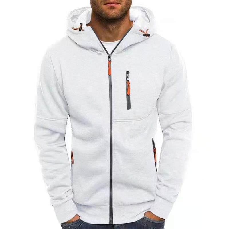 Heren Hoodie met Verstelbare Capuchon en Volledige Rits 9
