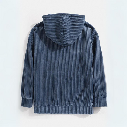 Heren Hoodie van Ultra Zachte Katoenen Blend met Corduroy Textuur 1