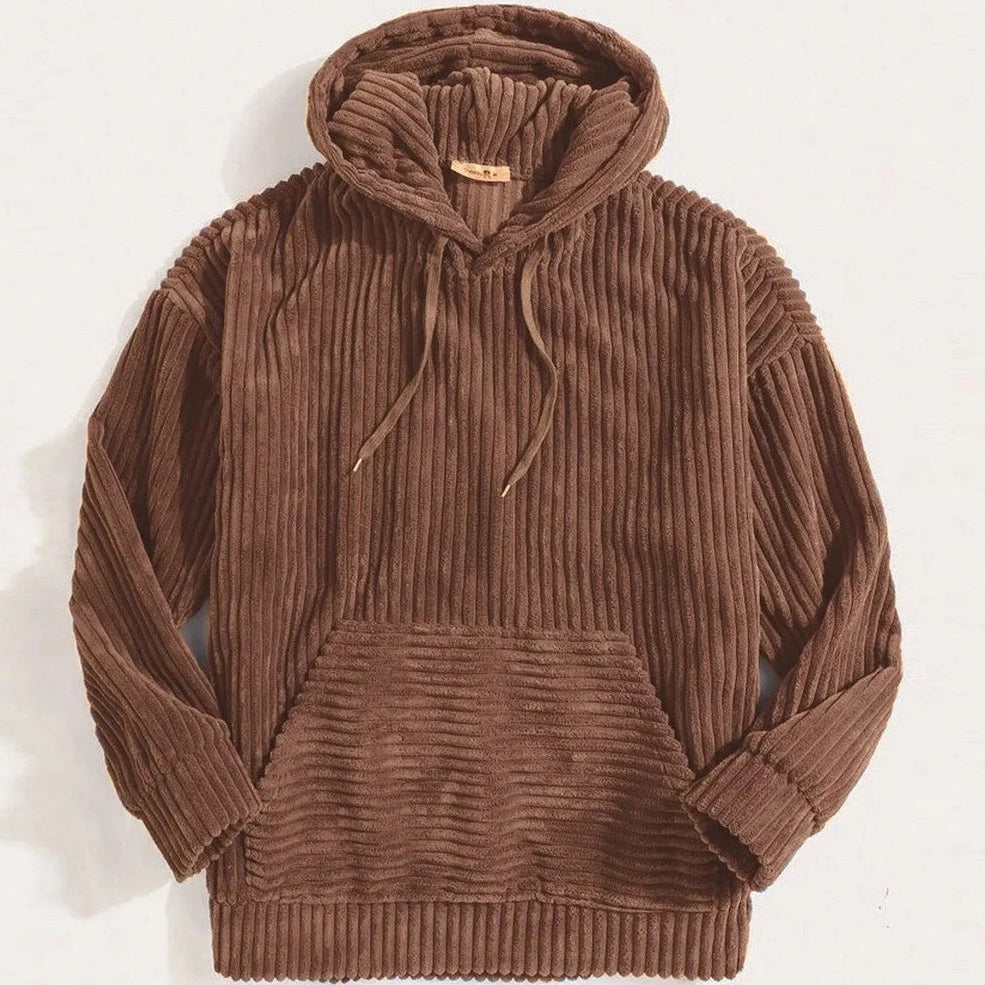 Heren Hoodie van Ultra Zachte Katoenen Blend met Corduroy Textuur 10