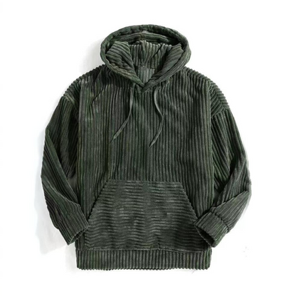 Heren Hoodie van Ultra Zachte Katoenen Blend met Corduroy Textuur 5