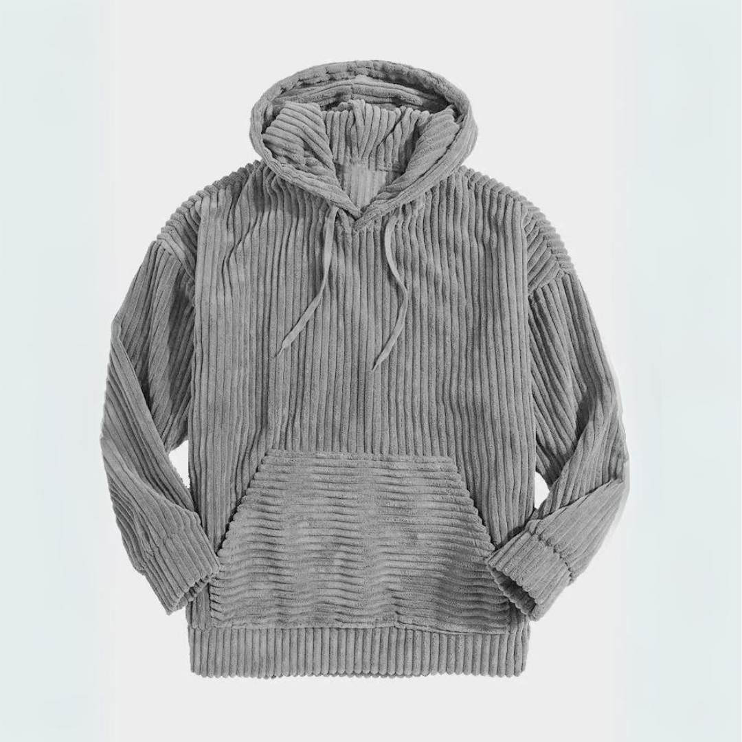 Heren Hoodie van Ultra Zachte Katoenen Blend met Corduroy Textuur 7