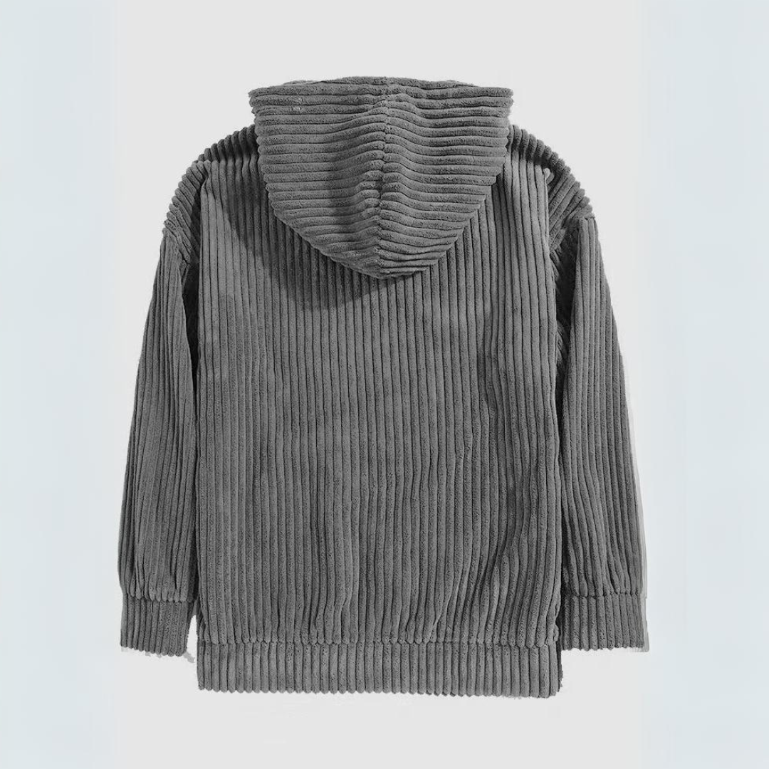 Heren Hoodie van Ultra Zachte Katoenen Blend met Corduroy Textuur 8
