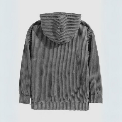 Heren Hoodie van Ultra Zachte Katoenen Blend met Corduroy Textuur 8
