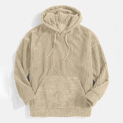 Heren Hoodie van Ultra Zachte Katoenen Blend met Corduroy Textuur 9