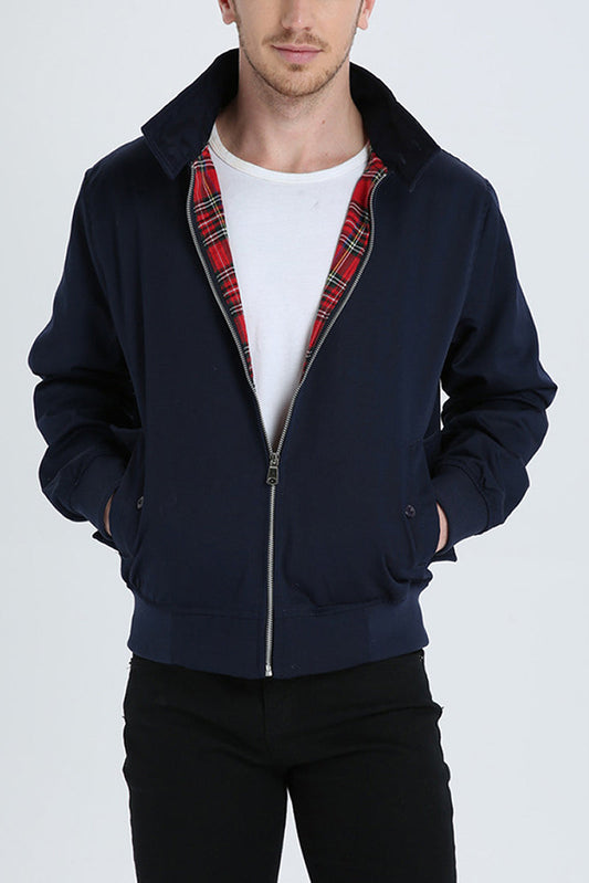 Heren Jack met Tailored Schouders en Ribgebreide Mouwen 0