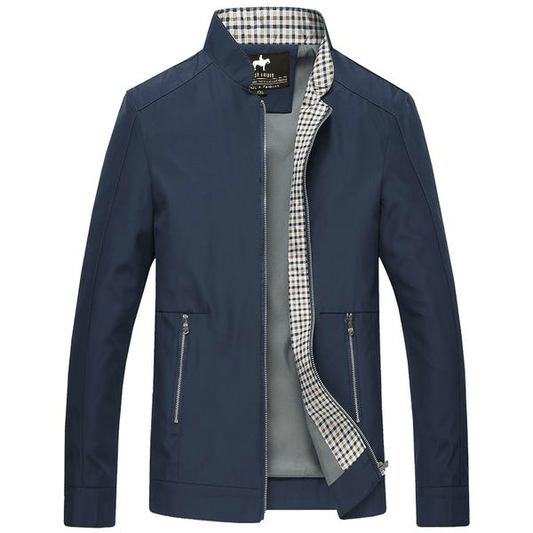 Heren Jacket met Ruitpatroon en Volledige Rits voor Lente 0