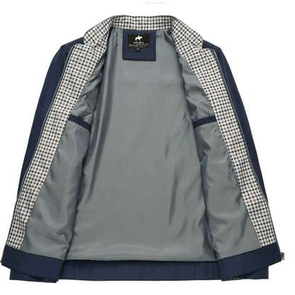 Heren Jacket met Ruitpatroon en Volledige Rits voor Lente 1