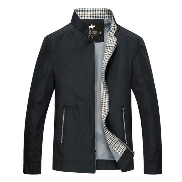 Heren Jacket met Ruitpatroon en Volledige Rits voor Lente 3