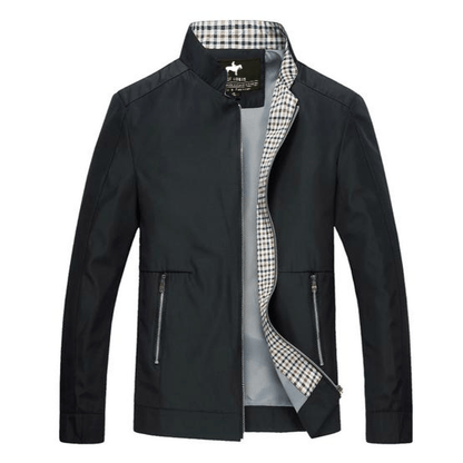 Heren Jacket met Ruitpatroon en Volledige Rits voor Lente 3