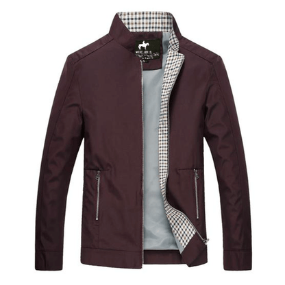 Heren Jacket met Ruitpatroon en Volledige Rits voor Lente 4
