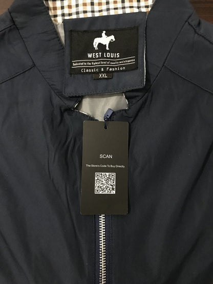 Heren Jacket met Ruitpatroon en Volledige Rits voor Lente 6