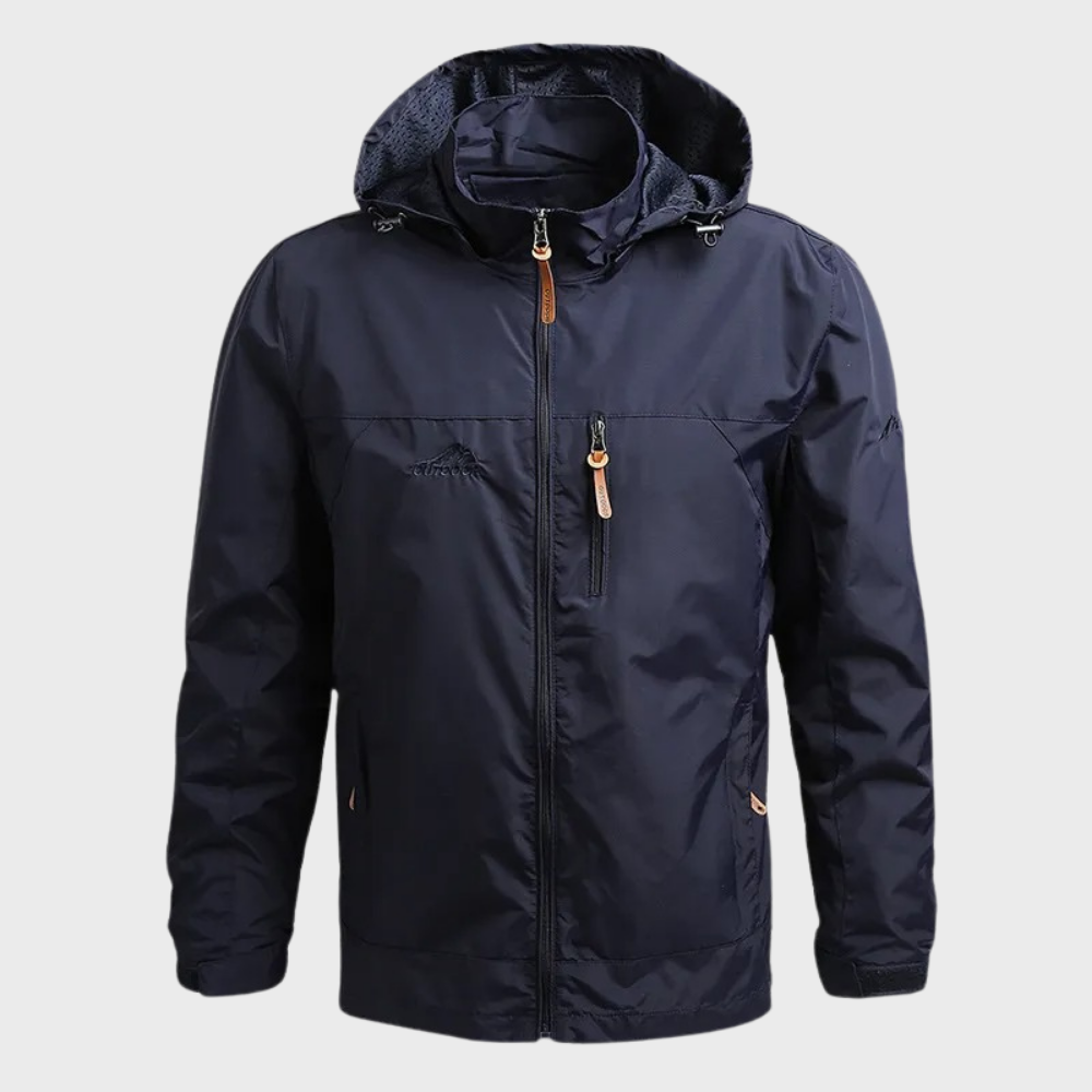 Heren Lichtgewicht Heren Jack Outdoor met Capuchon Blauw