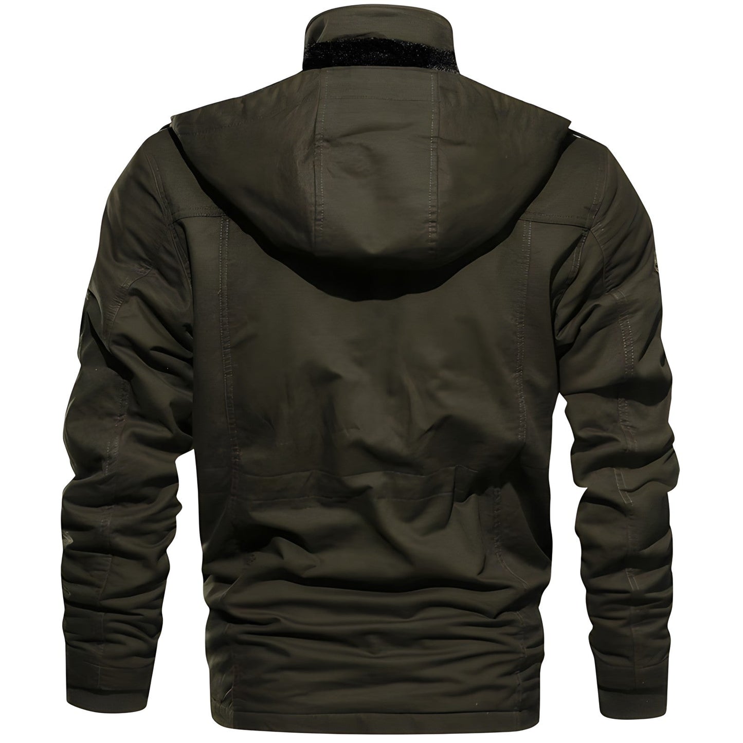 Heren Jas Winter met Fleece Kap en Meerdere Zakjes 2