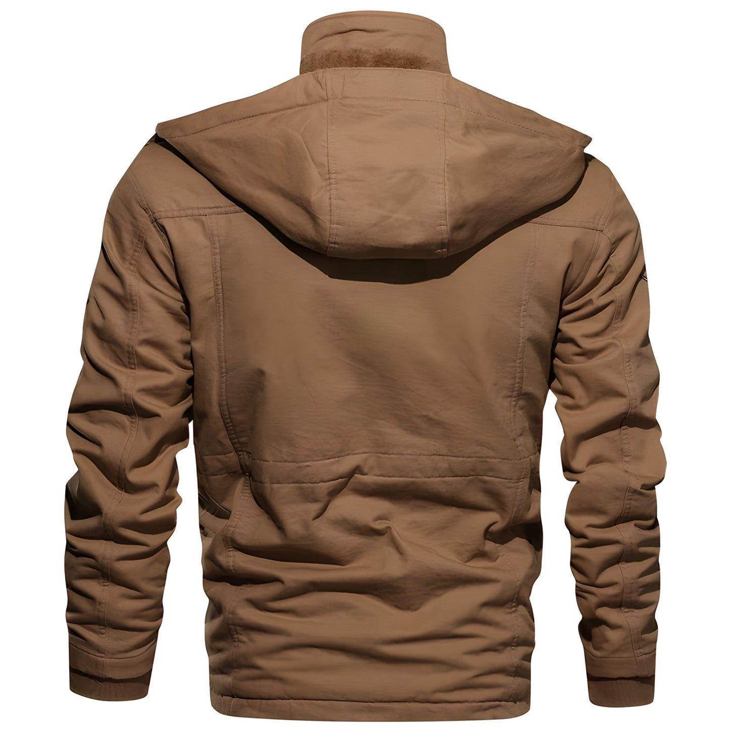 Heren Jas Winter met Fleece Kap en Meerdere Zakjes 4