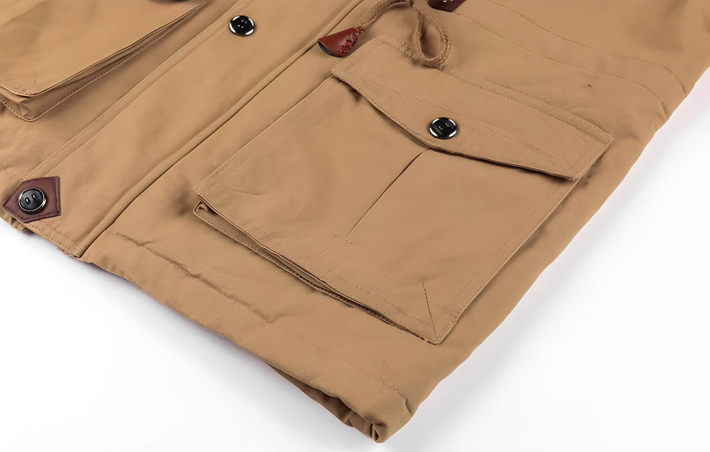 Heren Jas Winter met Fleece Kap en Meerdere Zakjes 8