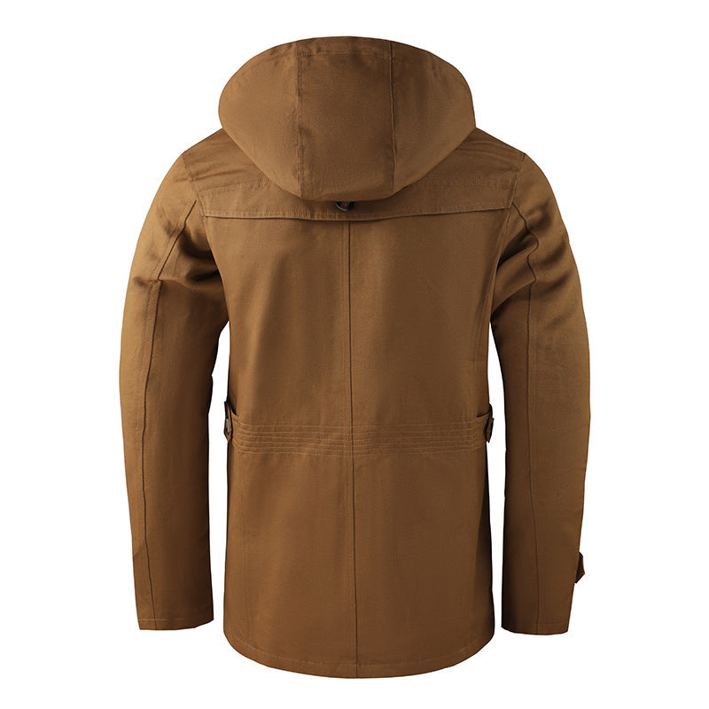 Heren Jas Winter met Moderne Pasvorm en Praktische Details 6