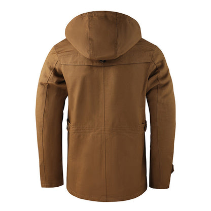Heren Jas Winter met Moderne Pasvorm en Praktische Details 6