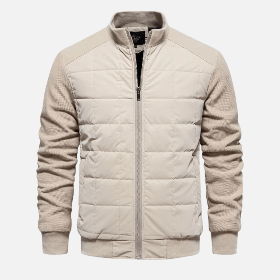 Heren Jas met Gequilt Ontwerp en Ribgebreide Mouwen voor Winter 1