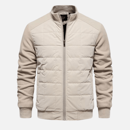 Heren Jas met Gequilt Ontwerp en Ribgebreide Mouwen voor Winter 1