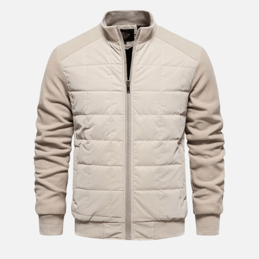 Heren Jas met Gequilt Ontwerp en Ribgebreide Mouwen voor Winter 1