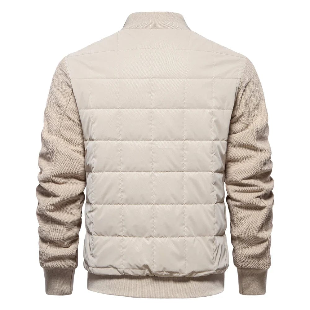 Heren Jas met Gequilt Ontwerp en Ribgebreide Mouwen voor Winter 3