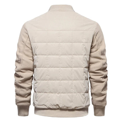 Heren Jas met Gequilt Ontwerp en Ribgebreide Mouwen voor Winter 3