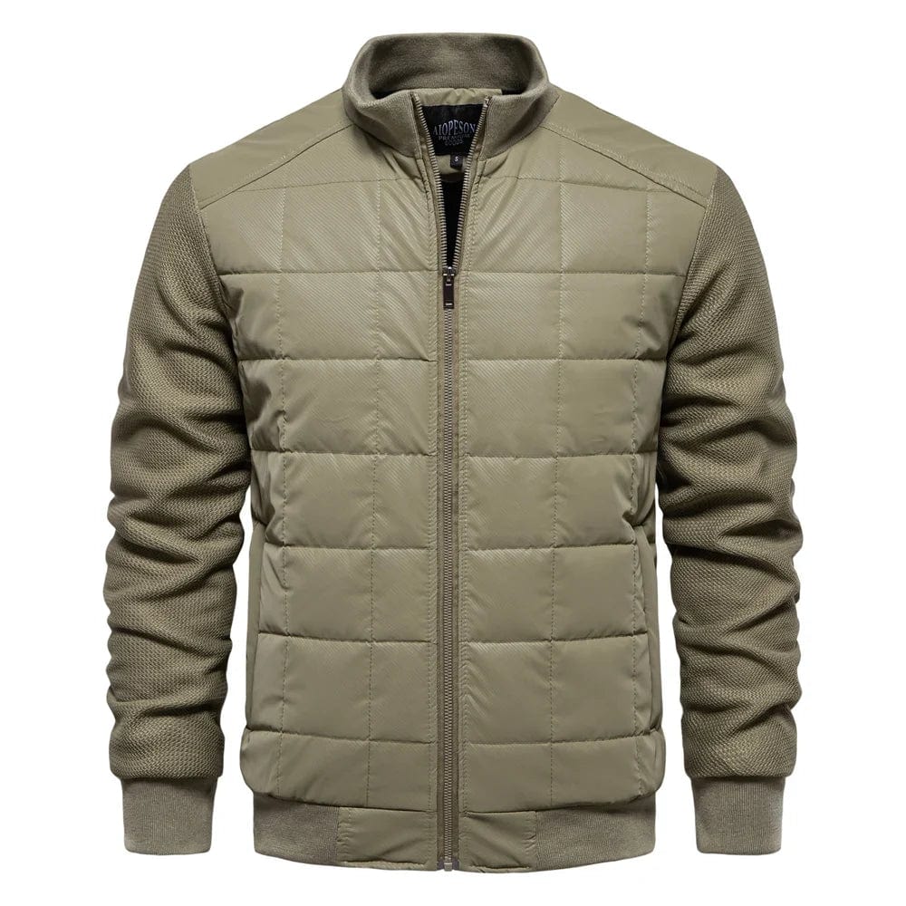 Heren Jas met Gequilt Ontwerp en Ribgebreide Mouwen voor Winter 6