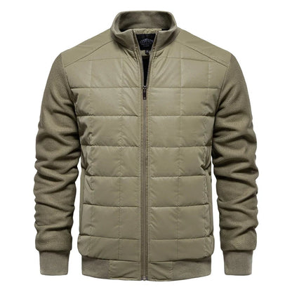 Heren Jas met Gequilt Ontwerp en Ribgebreide Mouwen voor Winter 6