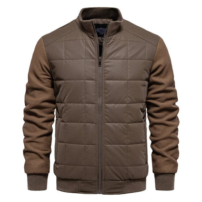 Heren Jas met Gequilt Ontwerp en Ribgebreide Mouwen voor Winter 8