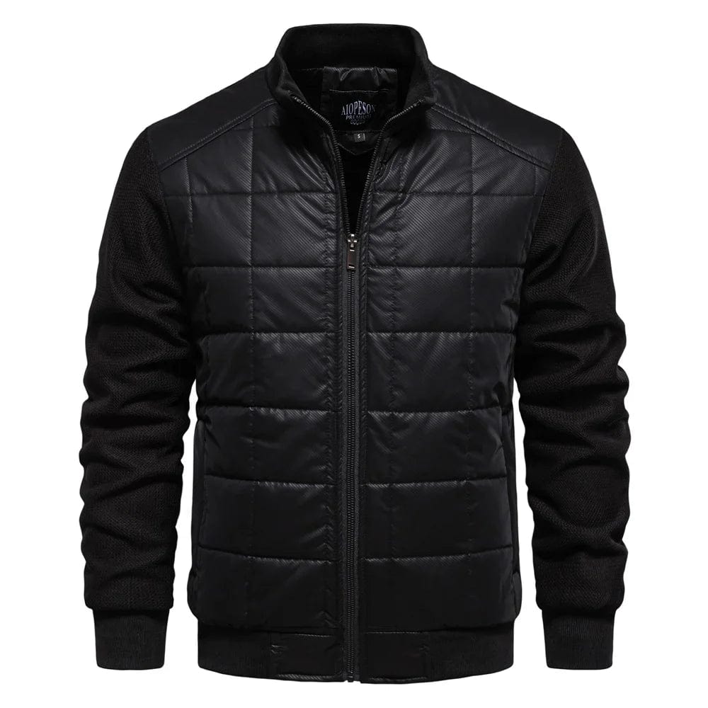 Heren Jas met Gequilt Ontwerp en Ribgebreide Mouwen voor Winter 9