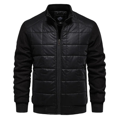 Heren Jas met Gequilt Ontwerp en Ribgebreide Mouwen voor Winter 9