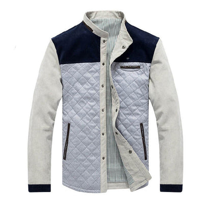 Heren Jas met Patchwork Design en Slim Fit 1